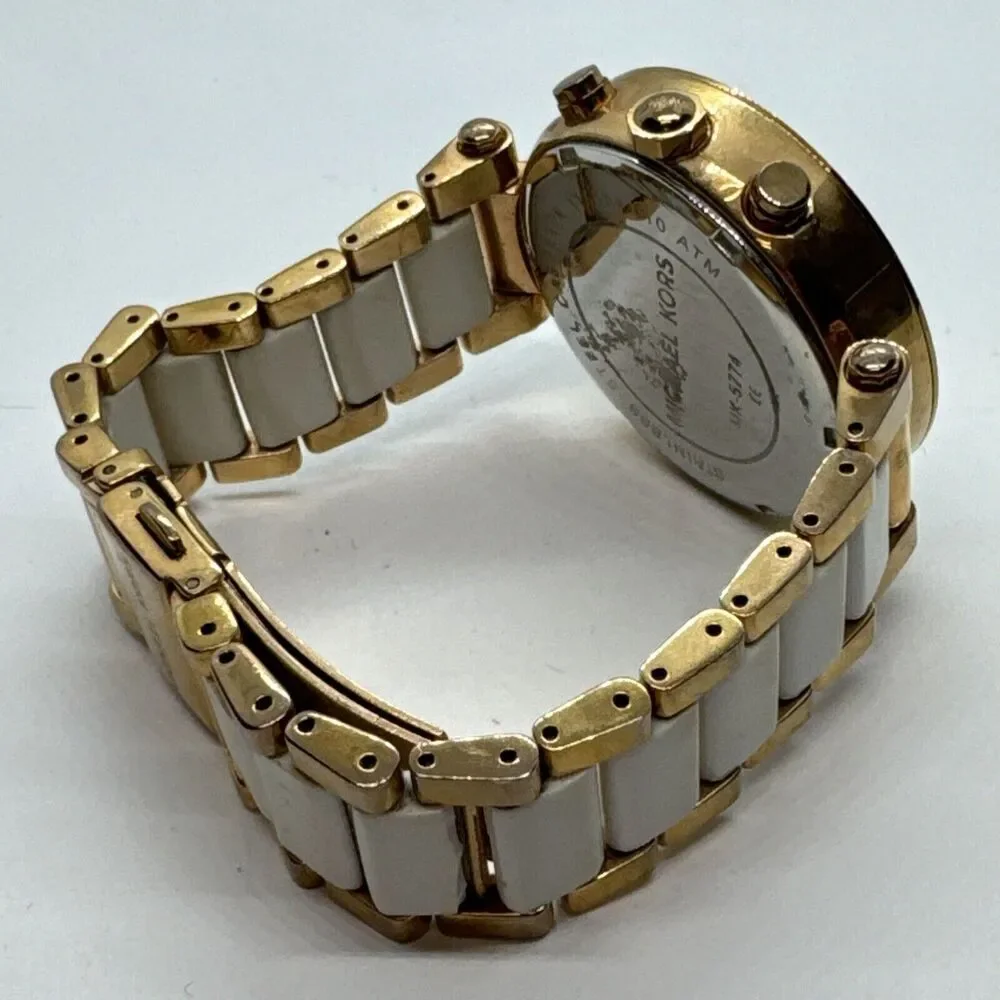 Michael Kors Parker MK5774 Women Two-Tone Analog Dial Quartz Wrist Watch JNA621